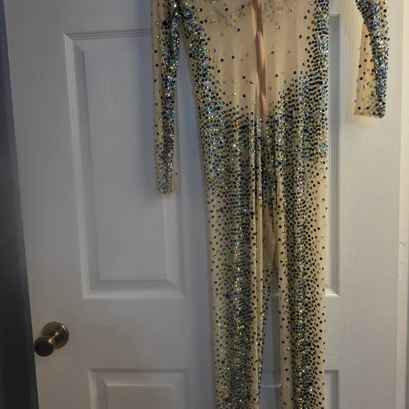 Elegant Sequin Embellished Jumpsuit